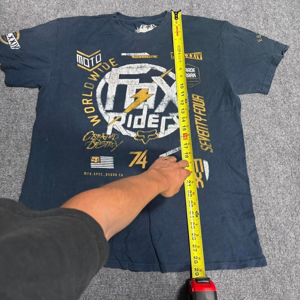 Y2K Fox Racing "Fox Riders" All-Over Print Tee - Picture 3 of 5